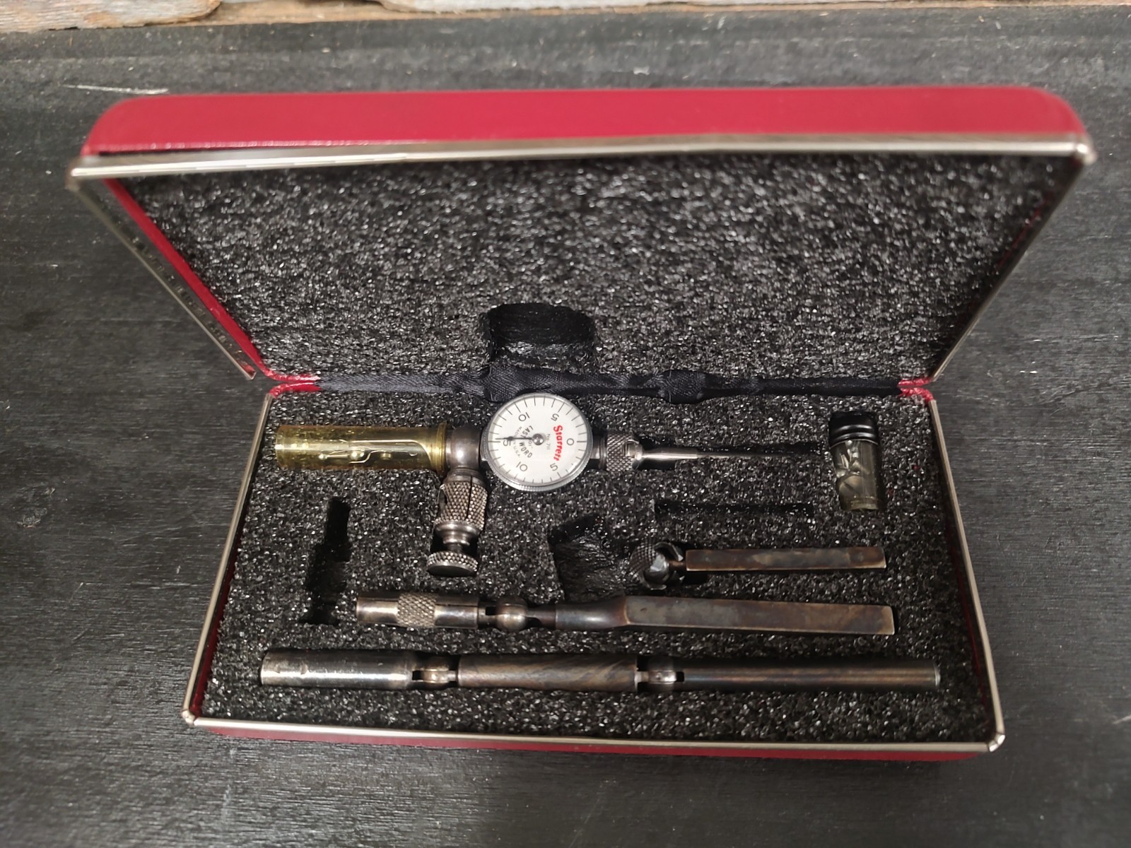 Starrett 711 Last Word .0005 Dial Test Indicator Set w/ Case