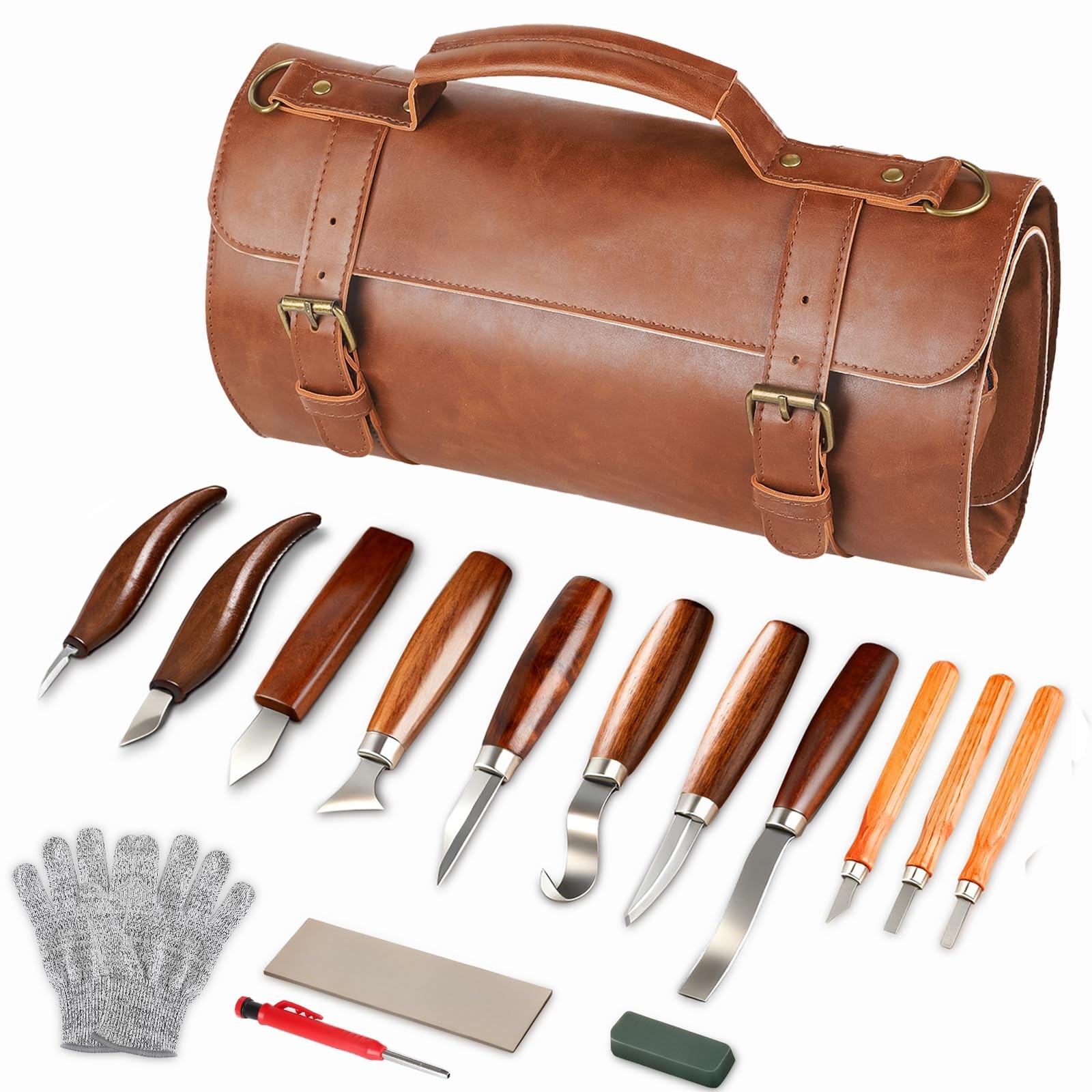 Wood Carving Tools Whittling Kit For Woodworking Hobby Wooden Carving Sets Fo...