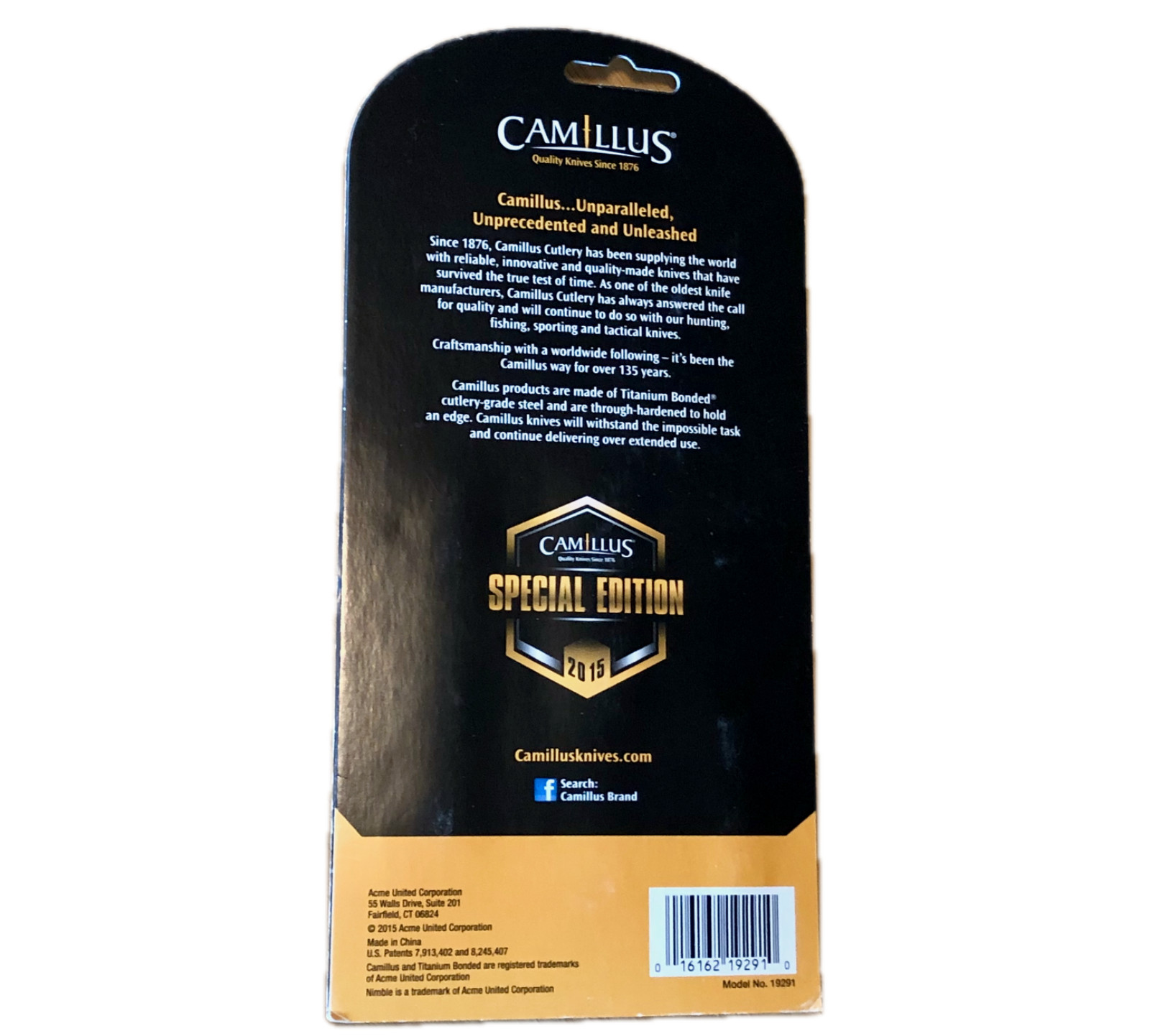 Camillus Nimble 6.5" Survival Knife Set Keychain Whistle Compass Firestarter