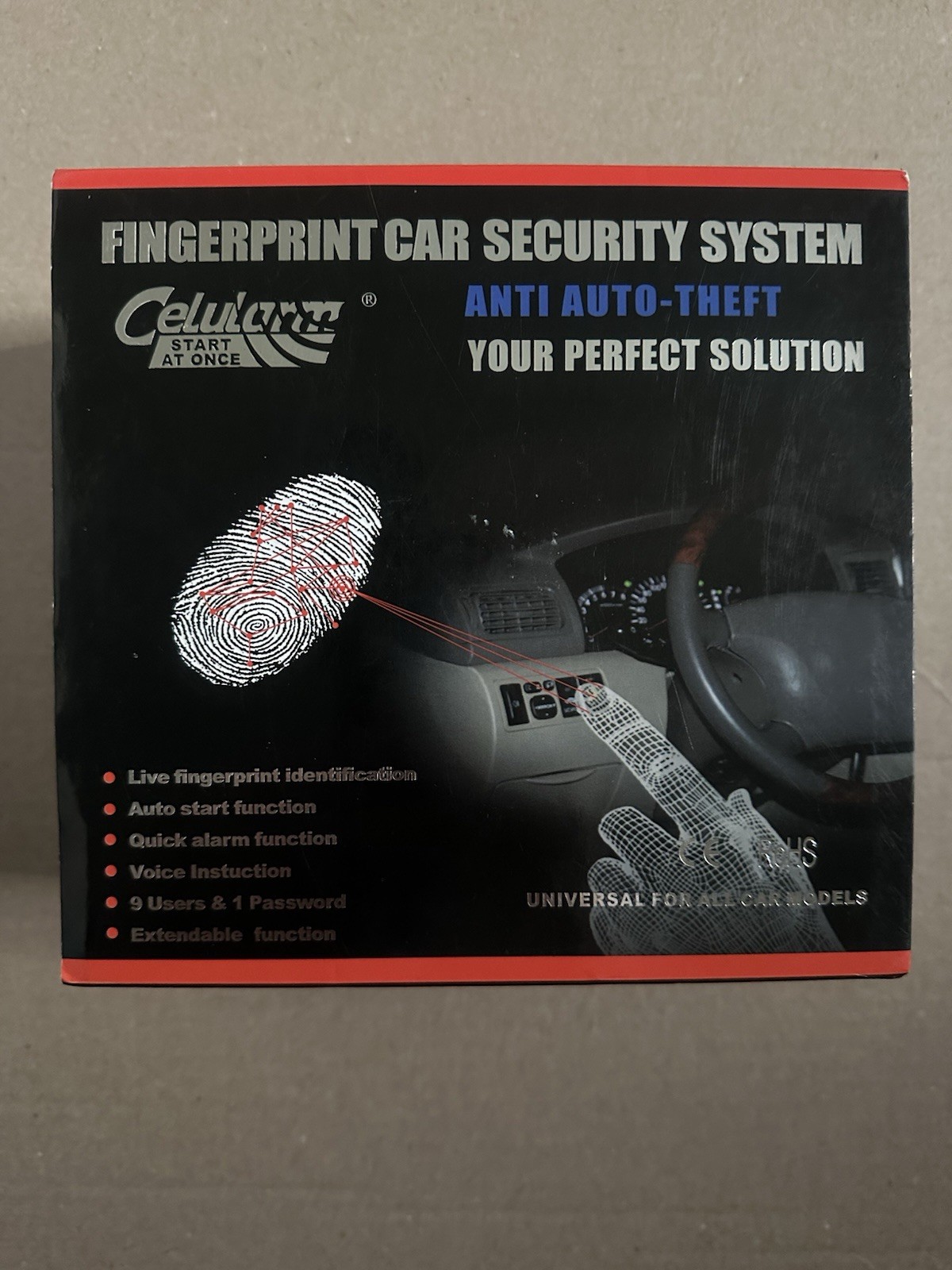 Fingerprint Car Security System Anti Auto-theft Remote Control