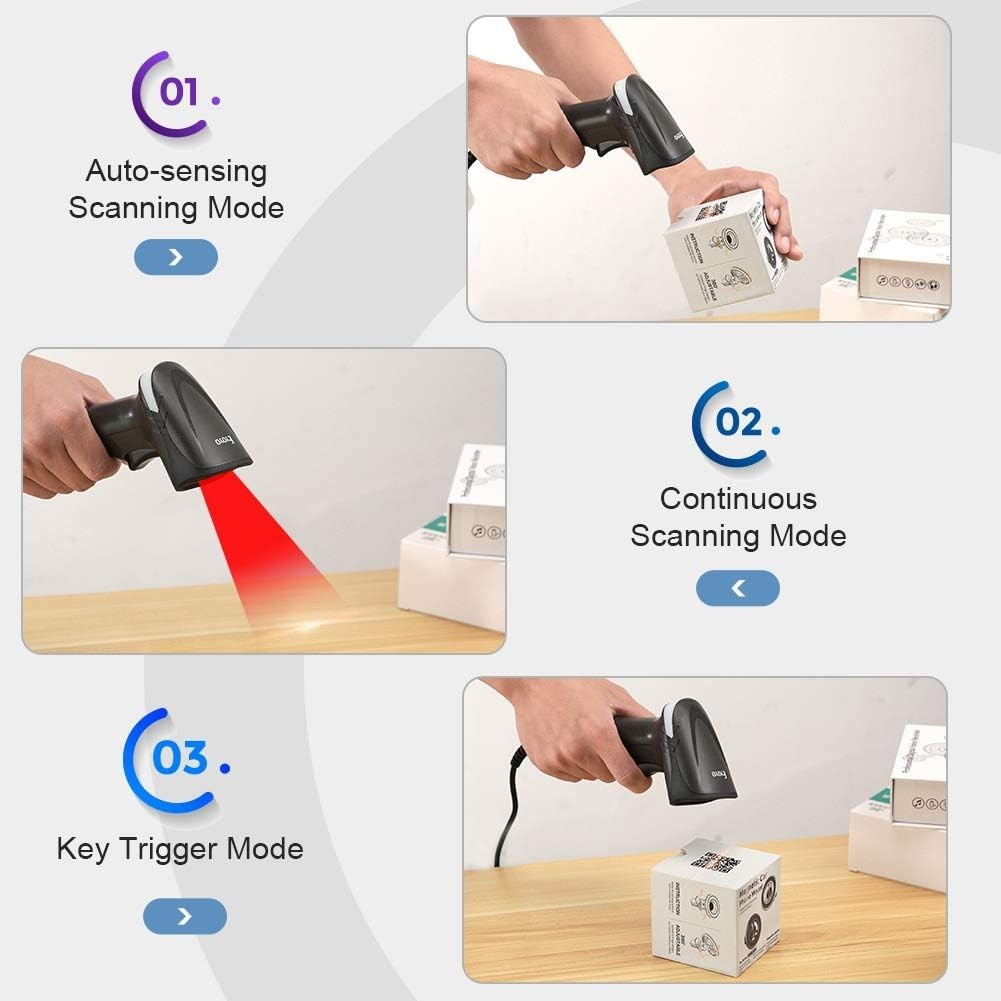 USB Wired 2D Barcode Reader Handheld CCD 1D QR Bar Code Reader Screen Scanner