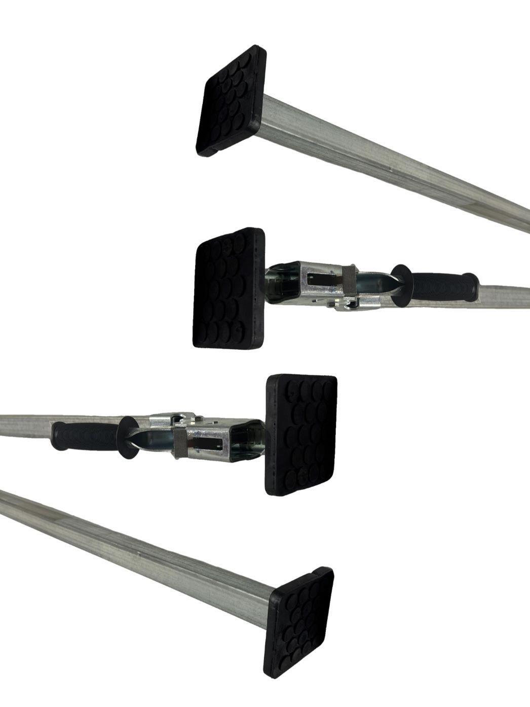 Heavy Duty Ratchet Load Lock Cargo Bar with Rubber Ends (Range 86"-104") 4 Pack
