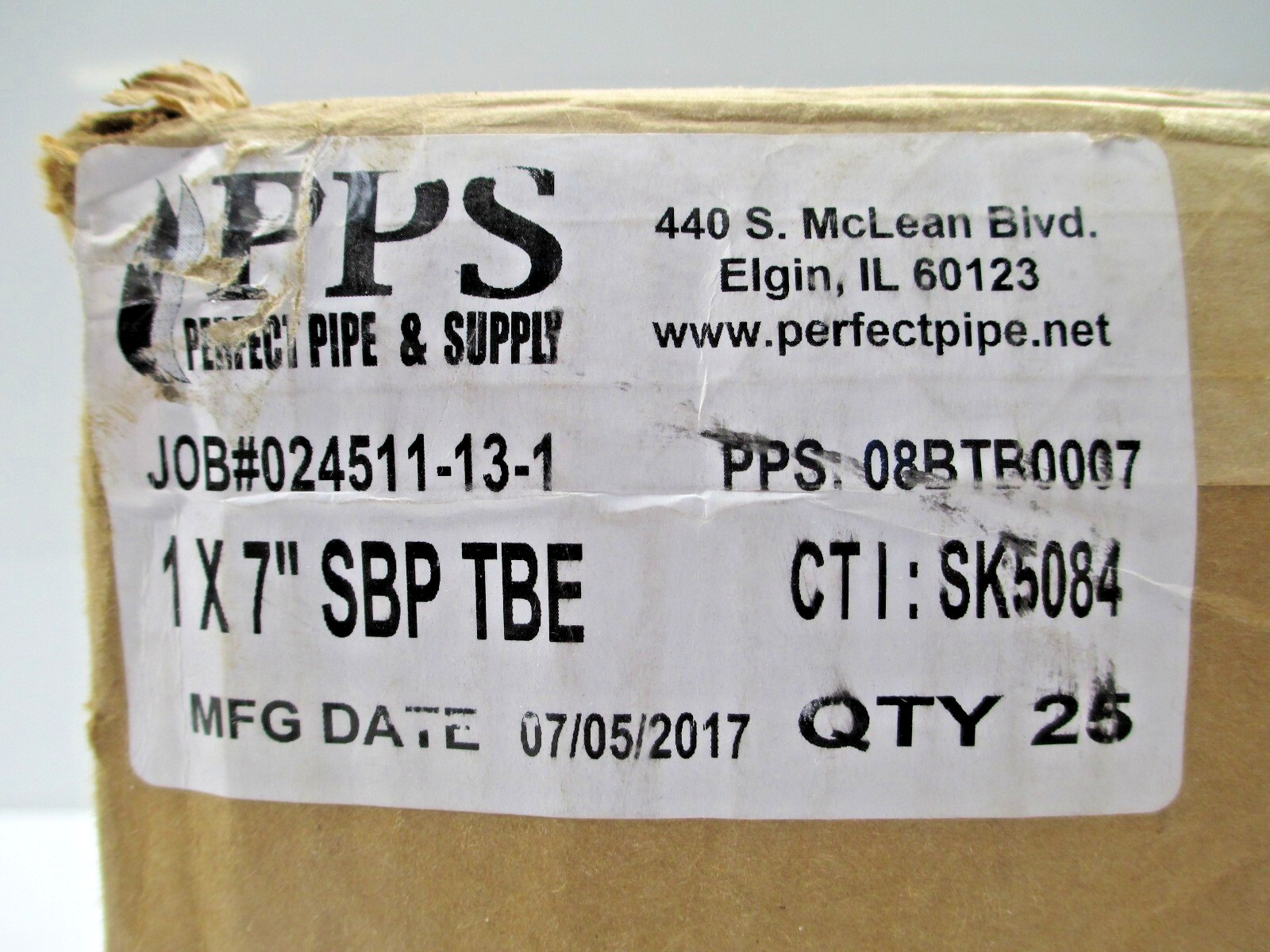 1" x 7"  STANDARD BLACK NIPPLE ( 25 pcs PER BOX ) SBP TBE A53 GAS PLUMBING HEAT