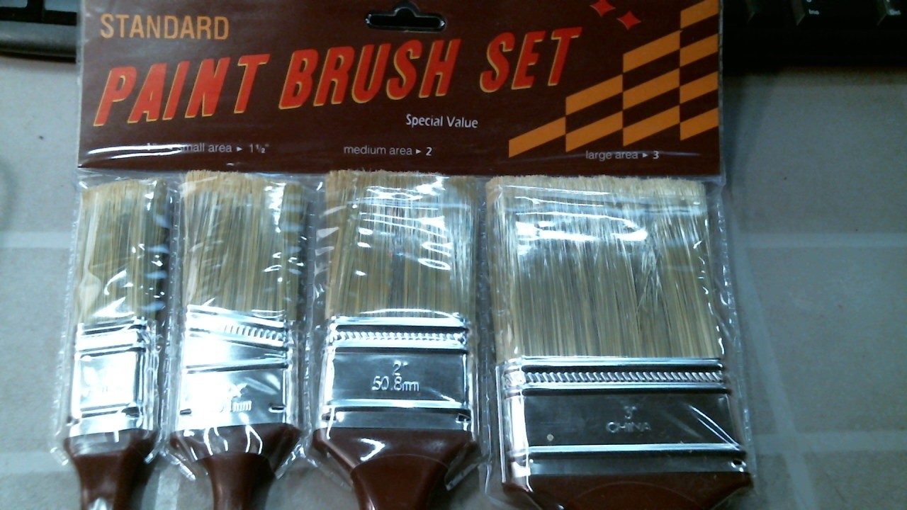 Standard 60955 4-pc. Polyester Paint Brush Set, FREE SHIPPING