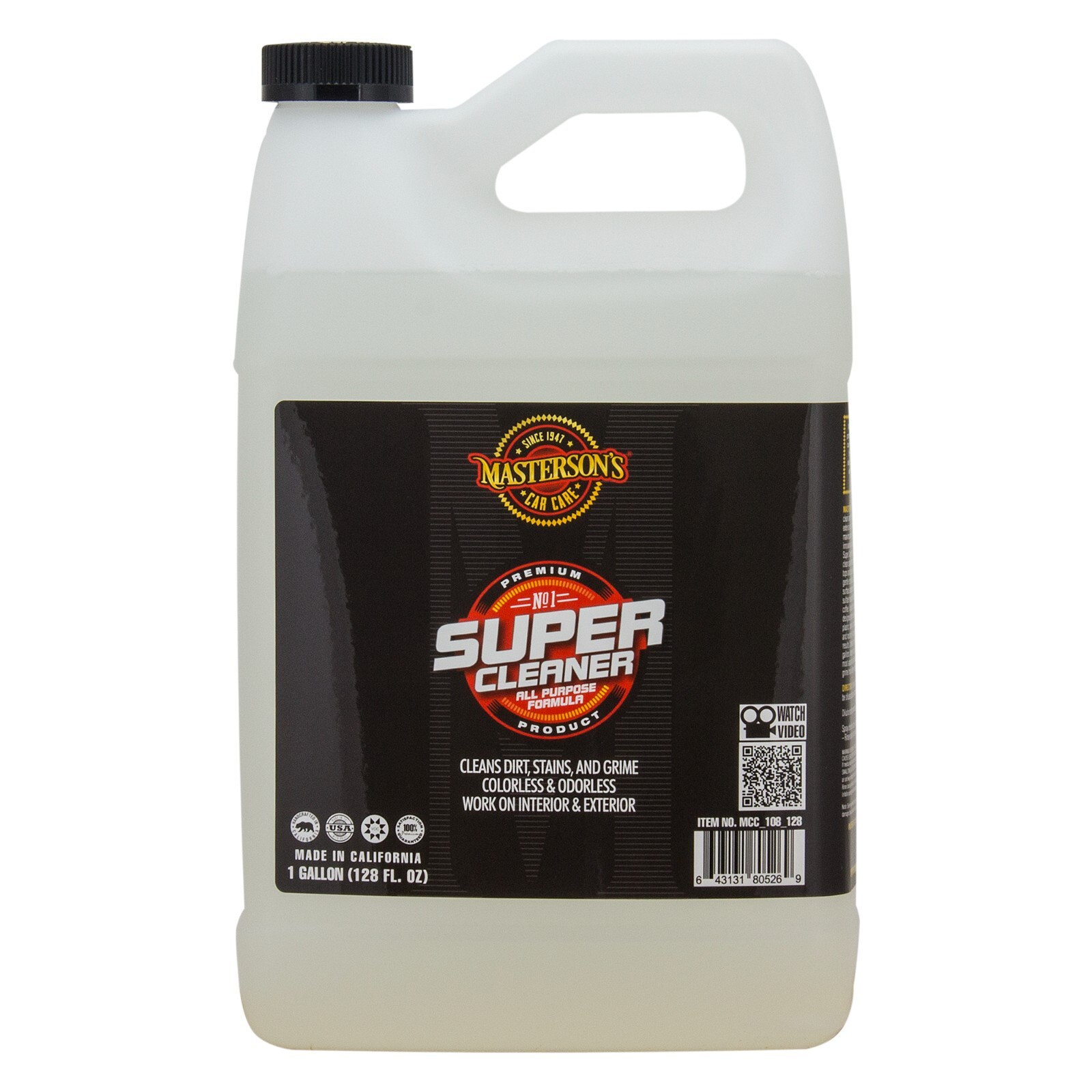 Masterson's Car Care Super Cleaner 1 GALLON