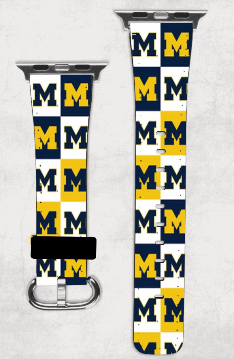 University Of Michigan Wolverines Apple Watch Band NEW 38/40/41 & 42/44/45 NCAA