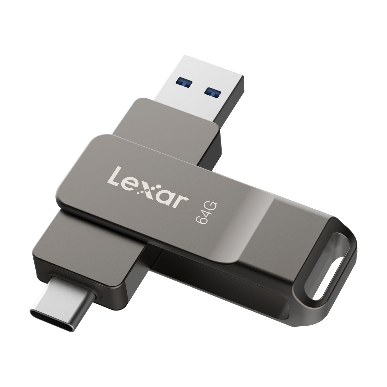 D40E 64GB Dual USB 3.2 Gen 1 Type-C Jump Drive Titanium Grey