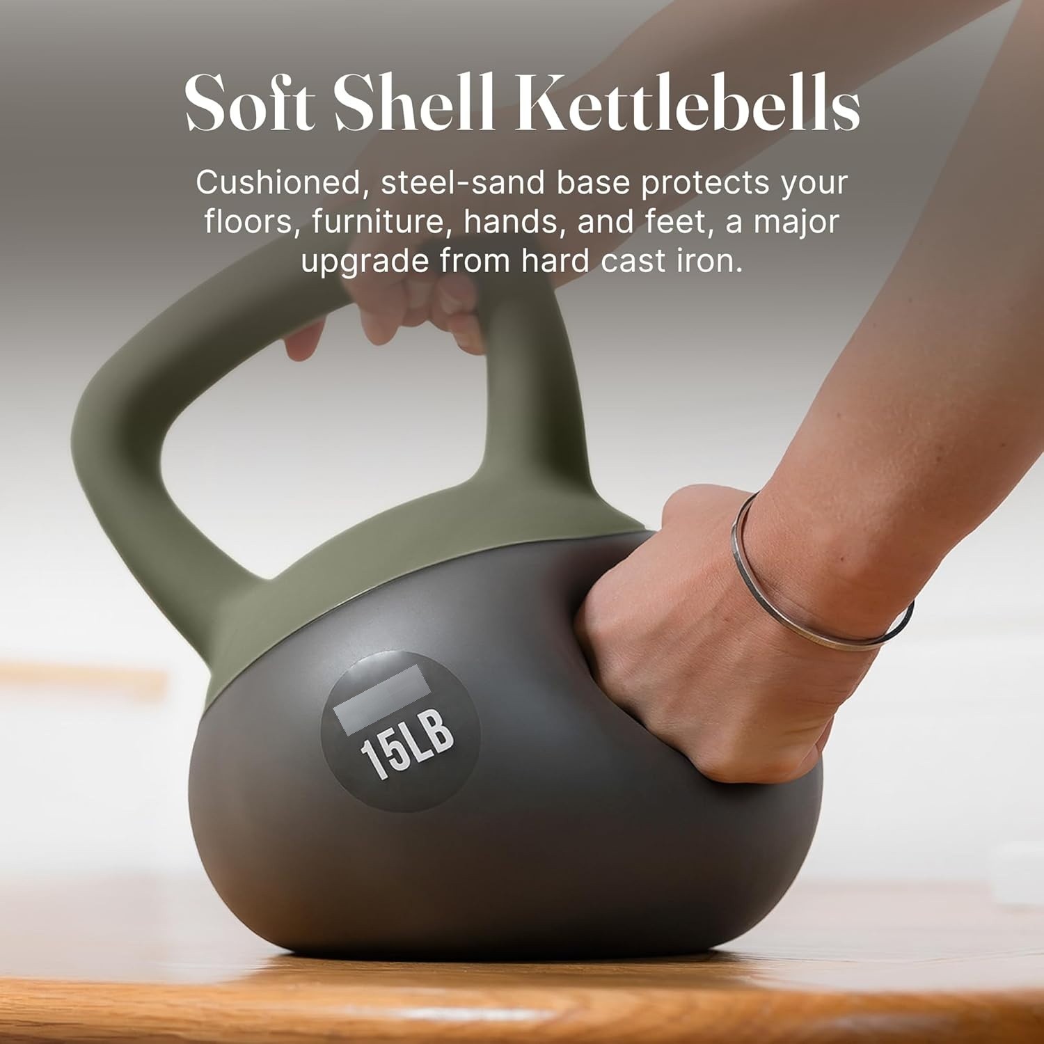 Soft Kettlebell with Cushioned Impact-Resistant Base - Anti-Slip Wide Grip