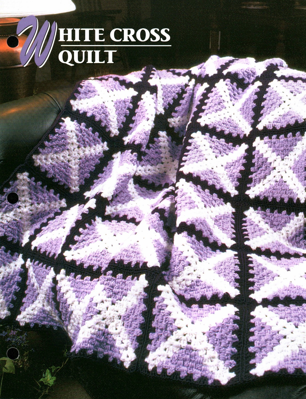 White Cross Quilt | Annie's Crochet Quilt Afghan Club QAC363-04