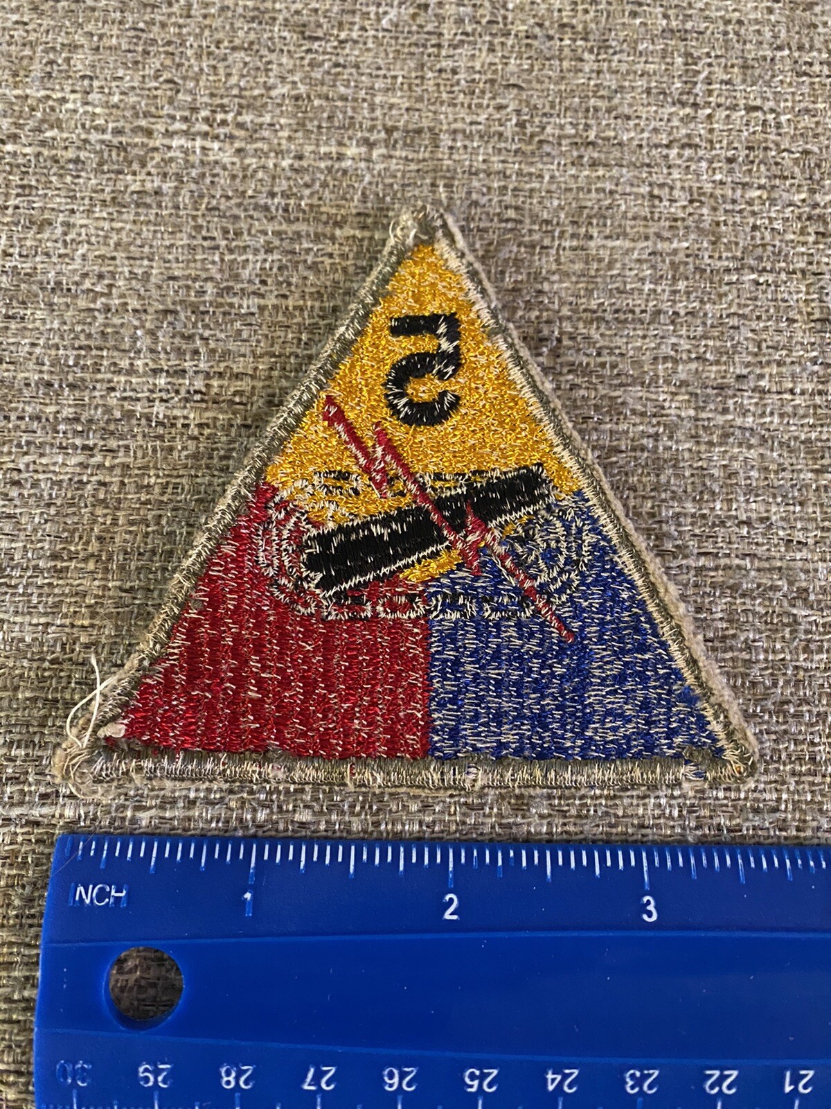 US ARMY 5th Armored Division Regiment Triangle PATCH INV9145