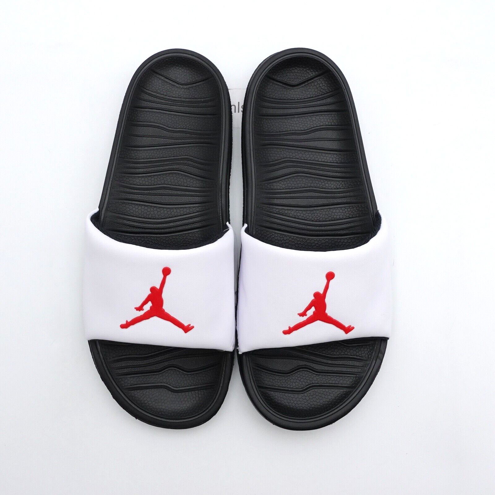 Size 12 Men's Jordan Break Slide Sandals AR6374-016 Black/University Red/White