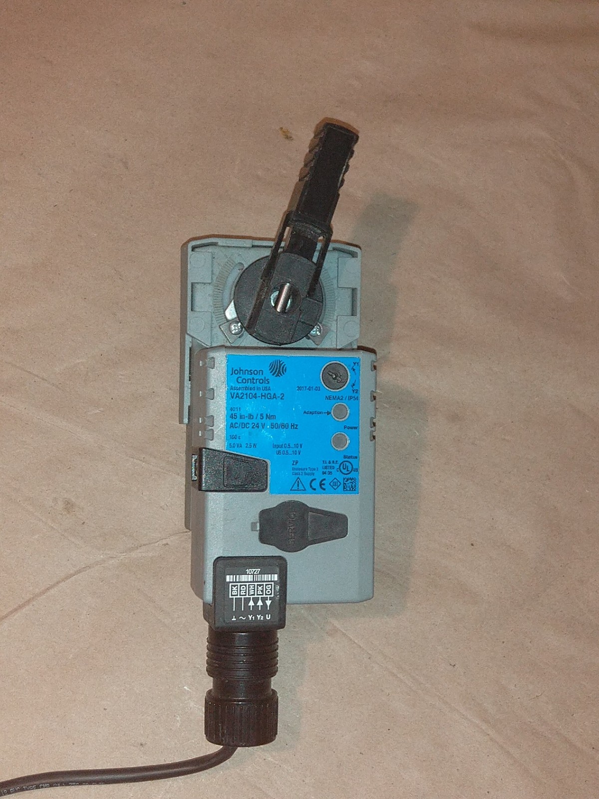 Johnson Controls Actuator VA2104-HGA-2 Positioner 4011 45 in lb 5 Nm AC DC 24V