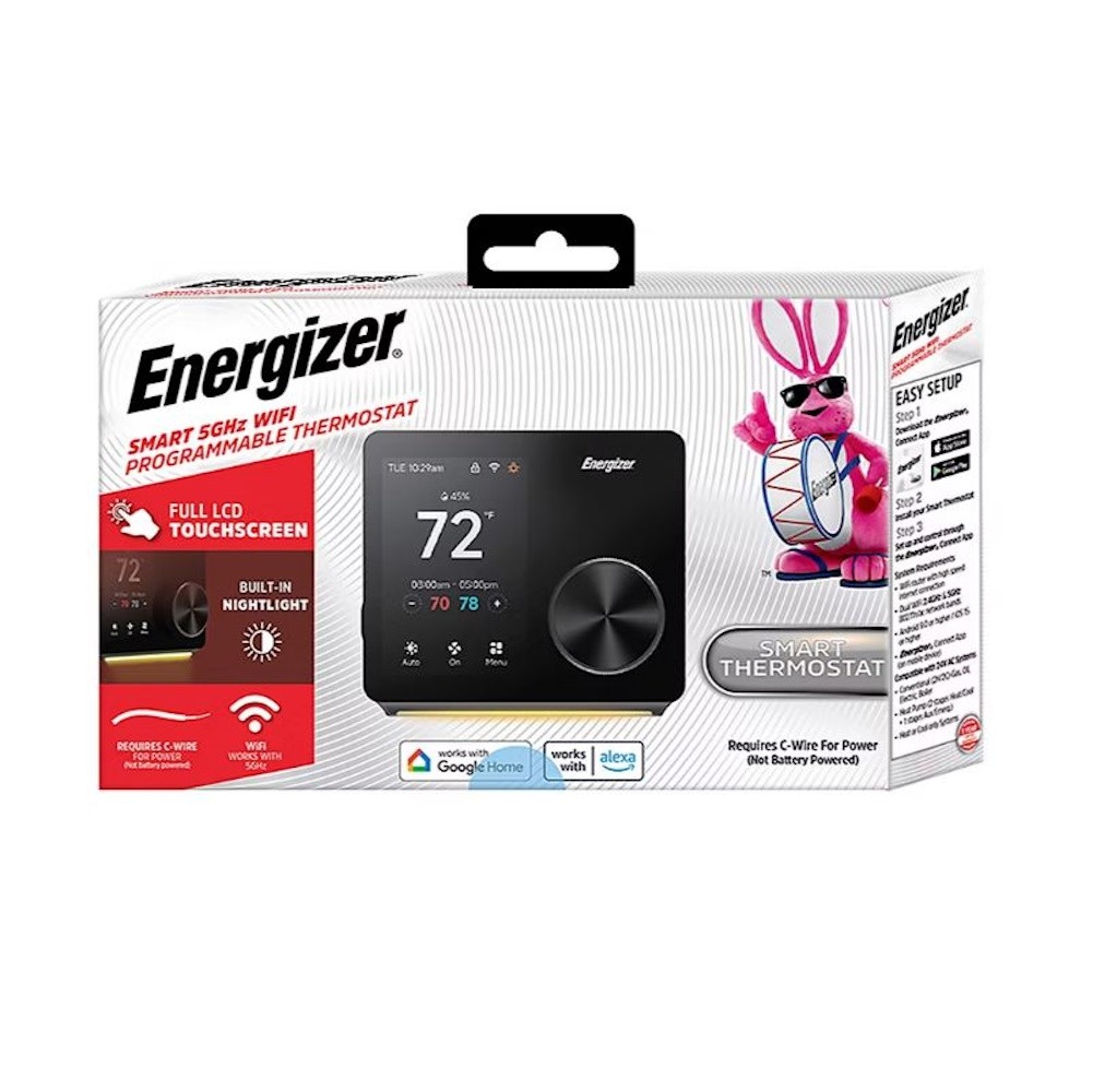 Energizer Connect Smart 5GHz Smart Programable Thermostat with Night Light ETC6-