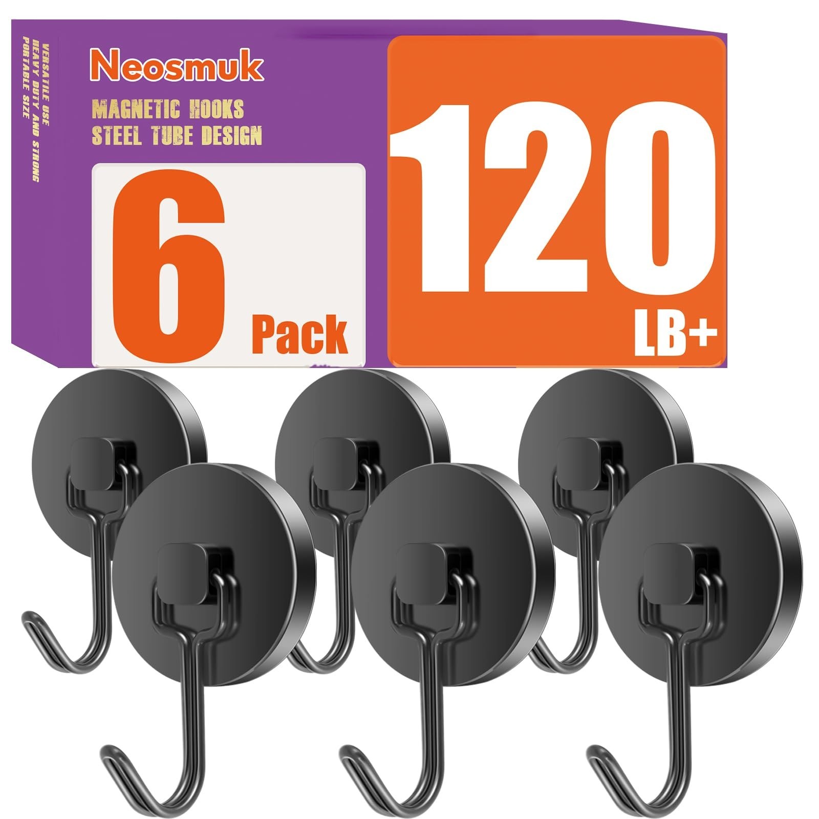 Heavy Duty Magnetic Hooks 120lb+ - Perfect for Cruise Cabins, Grills & Travel