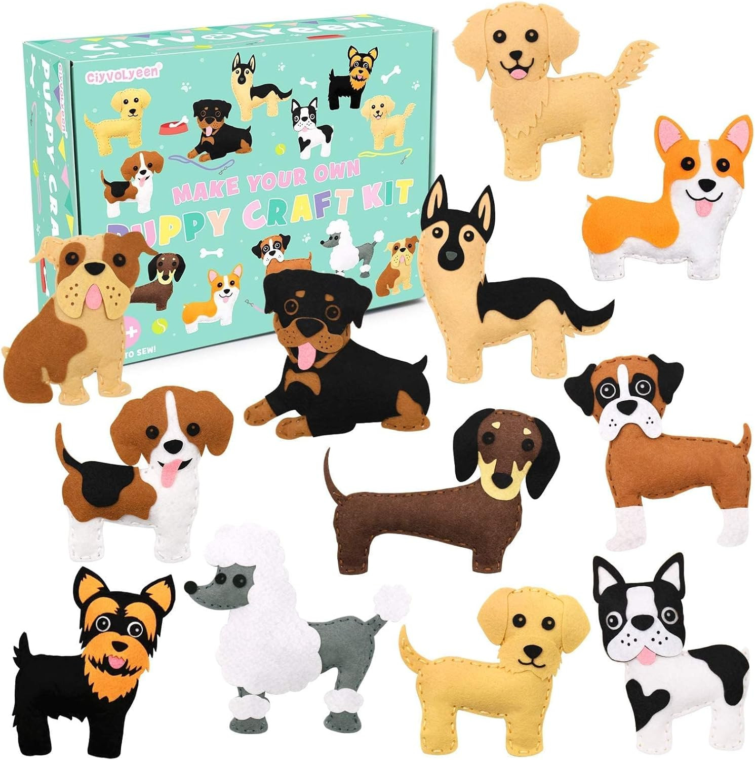Puppy Sewing Kit for Kids –Fun Plush Toy Sewing for Girls & Boys – DIY Felt Craf