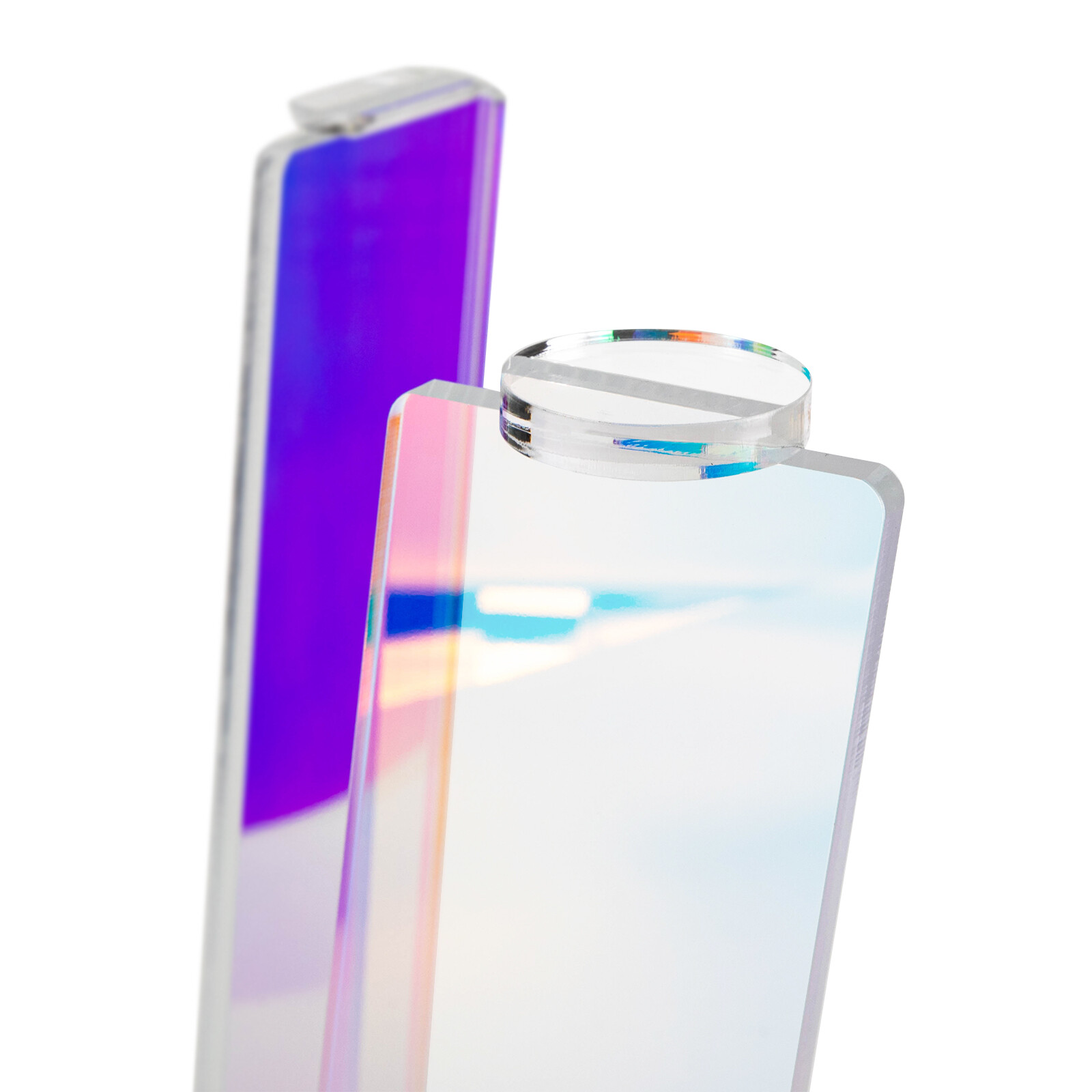 Modern Iridescent Coffee Table Acrylic Side Table Rainbow End Table Living Room