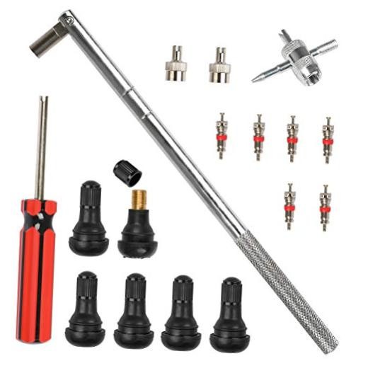 FOCCTS 17PCS Tire Valve Stem Tool Puller and Installer Kit, 6 Pcs TR412