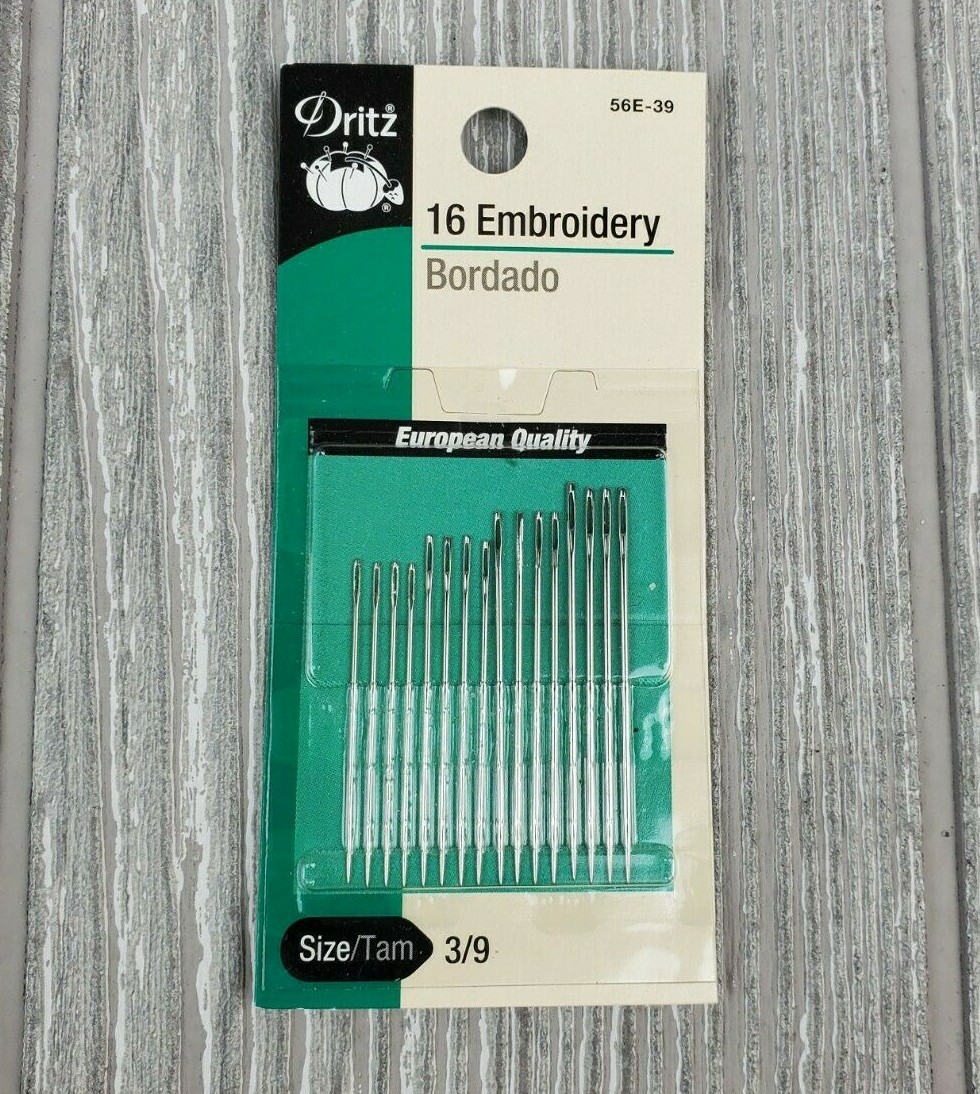 NEW - Quantity of 16 Embroidery Needles - Made by Prym-Dritz  Size 3/9
