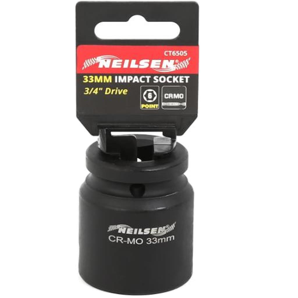 Neilsen 3/4" Drive Standard Shallow Square Metric Single Impact Socket 33mm
