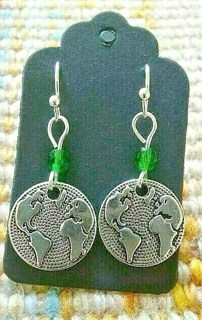Hand Made Global/Earth Earrings