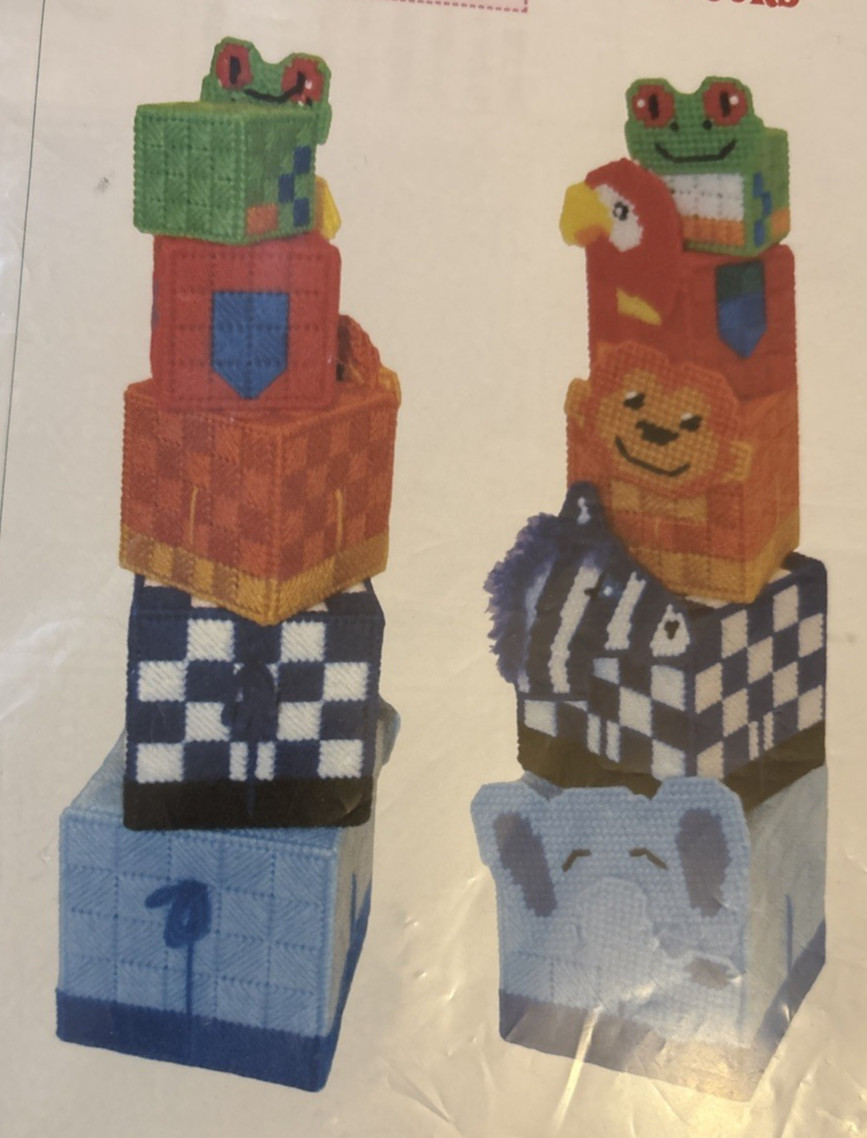 Rare Craft Designs for You JUNGLE BABY BLOCKS Needlepoint 2014 Pattern