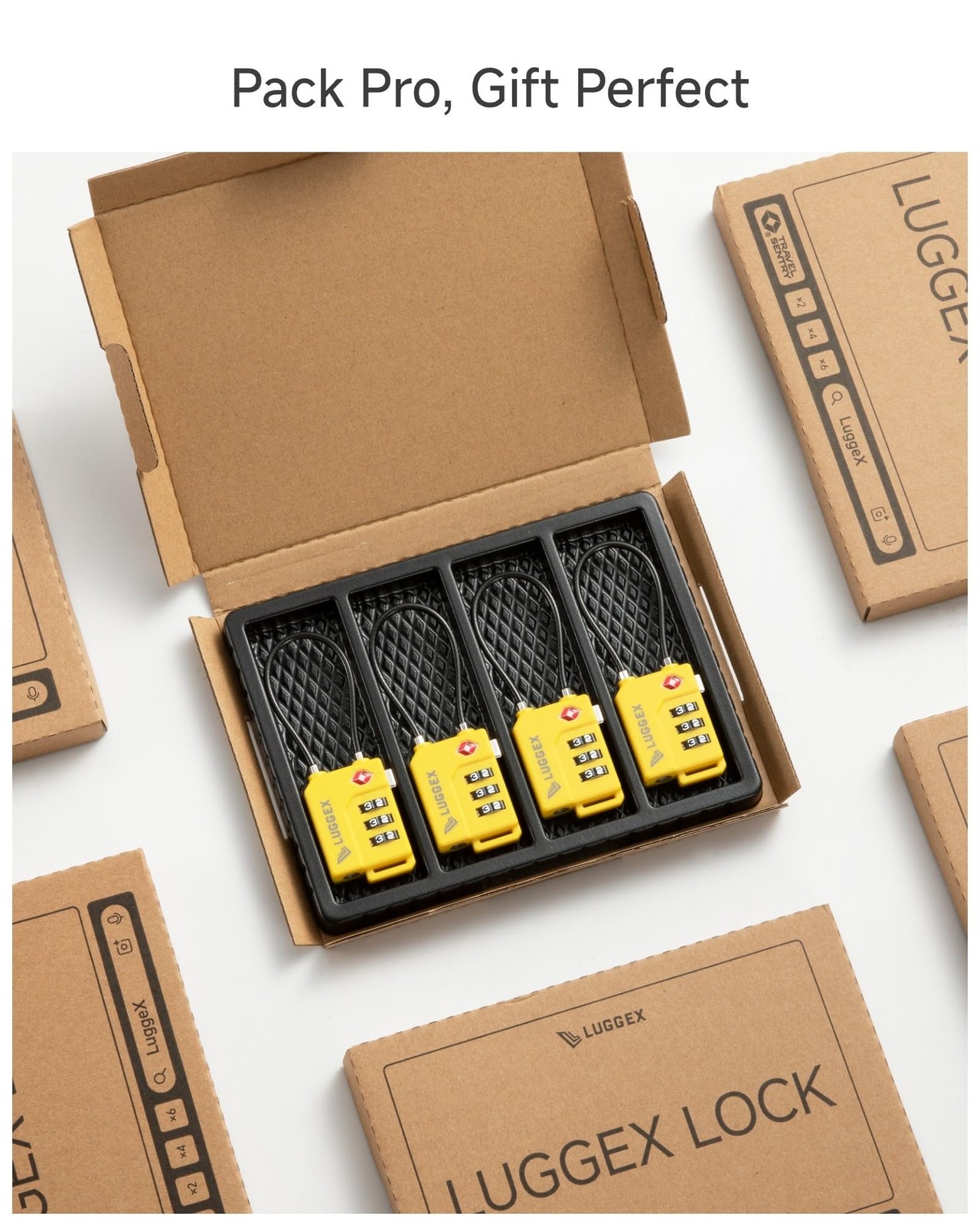 LUGGEX TSA Locks for Luggage, Suitcase Locks TSA Approved, Luggage Locks, Eas...