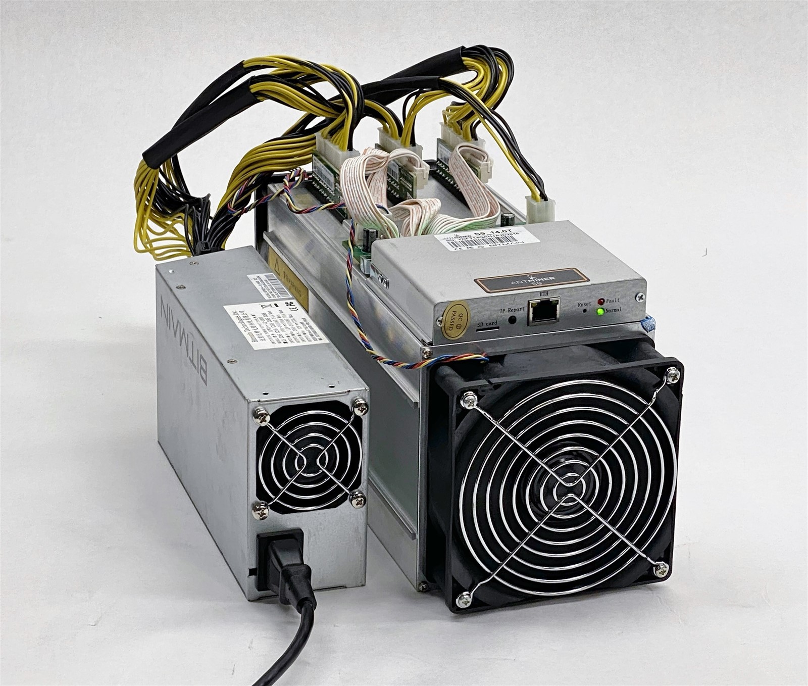 Bitmain Antminer S9 14.0T ASIC Bitcoin BTC Miner W/ APW3 Power Supply Unit