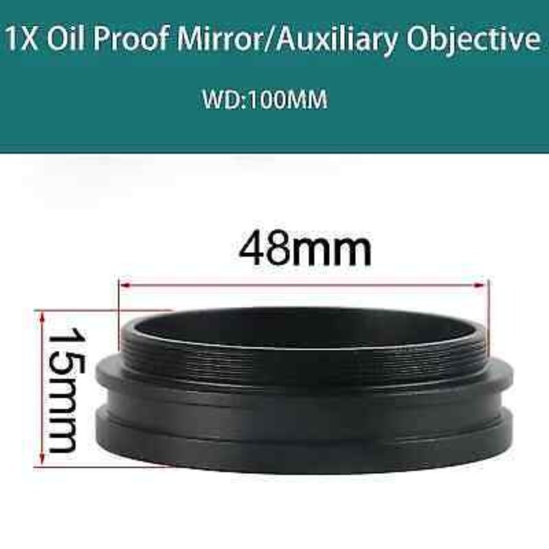 New 0.3-2.0X Auxiliary Barlow Objective Lens M48mm Thread Barlow Objective Lens