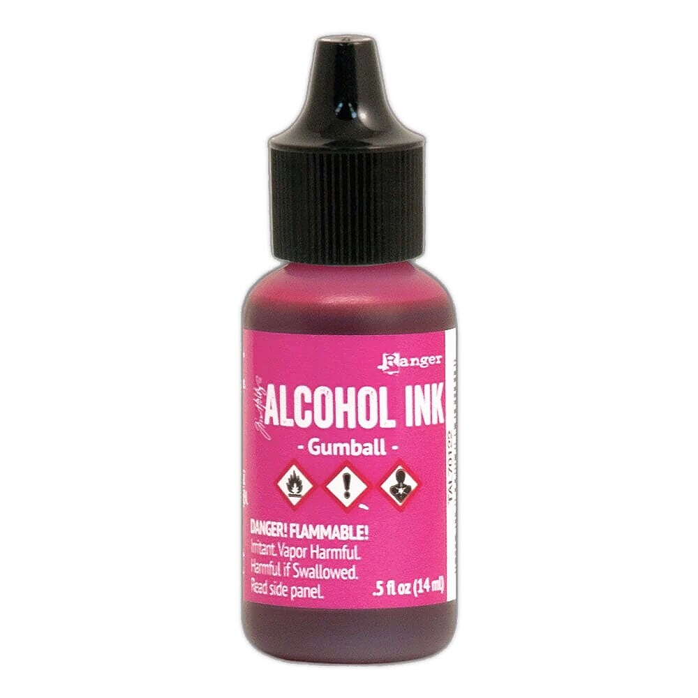 Ranger, Tim Holtz, Alcohol Ink, Gumball Alcohol Ink, .5 fl oz, Pink Ink
