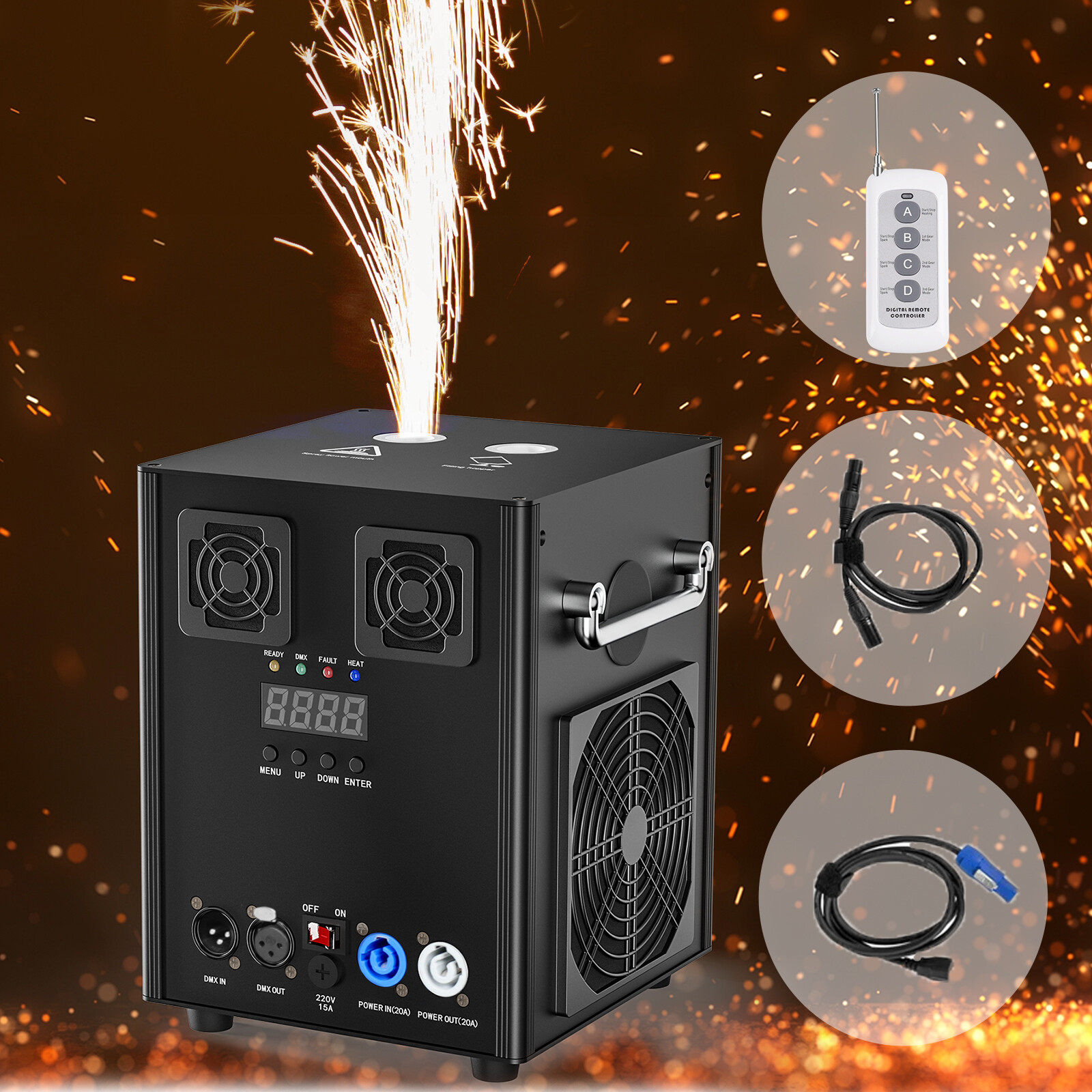 700W Cold Spark Firework Machine Stage Effect DMX Machine DJ Event Party Wedding