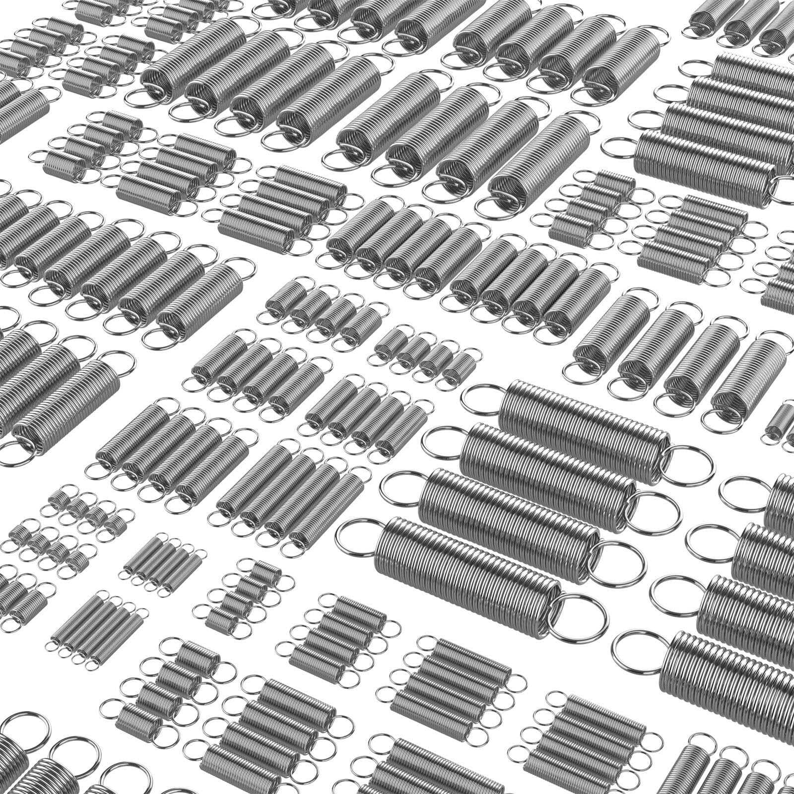 100 Pcs Extension Spring, 25 Different Sizes Extension Spring Assortment Kit, St