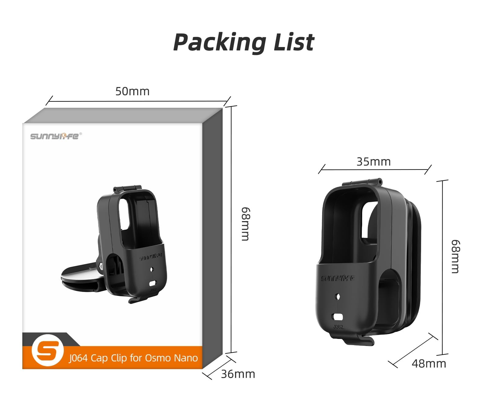 360° Rotating Hat Clip Mount for DJI Osmo Nano Camera Adjustable Holder