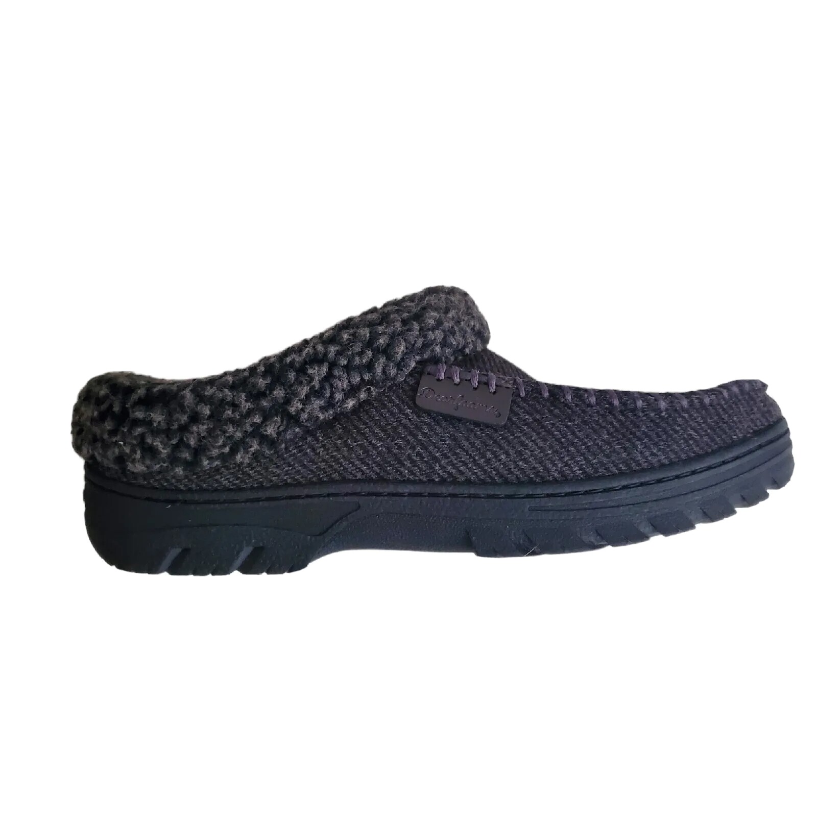 Dearfoam Gray  Slippers Men's Small 7-8 Indoor Outdoor Machine Washable