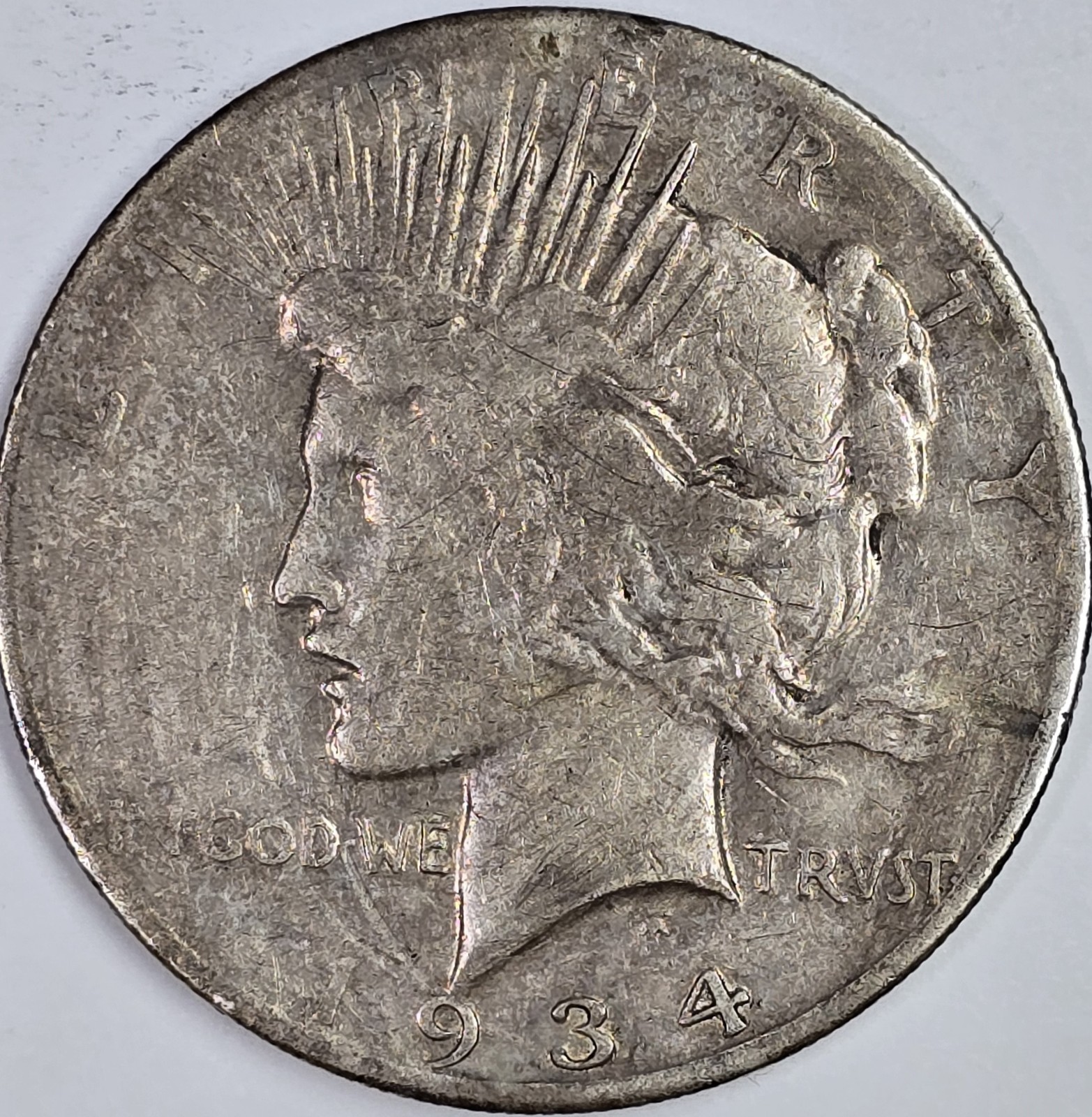 1934 S 90% Silver Peace Dollar Better Date