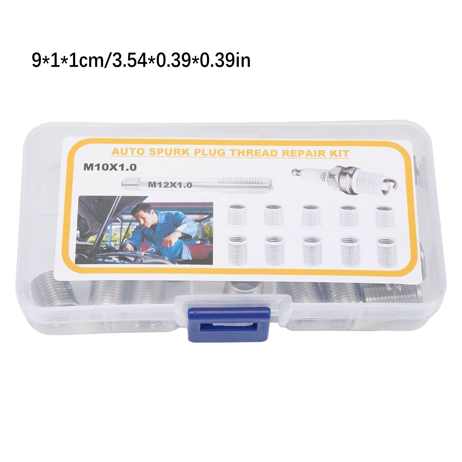 1Set Durable Universal Spark Plug Thread Repair Tool with M10x1.0 Thread Inserts