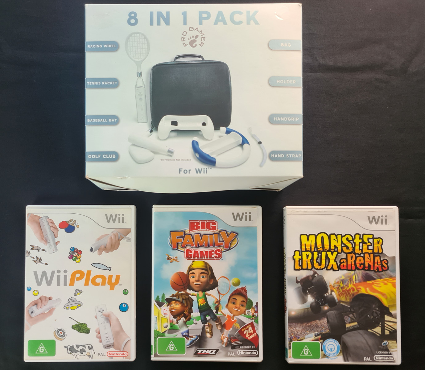 Pro Gamer 8-in-1 Sports Pack + 3 Games PAL (Wii) ~ Complete / VGC!