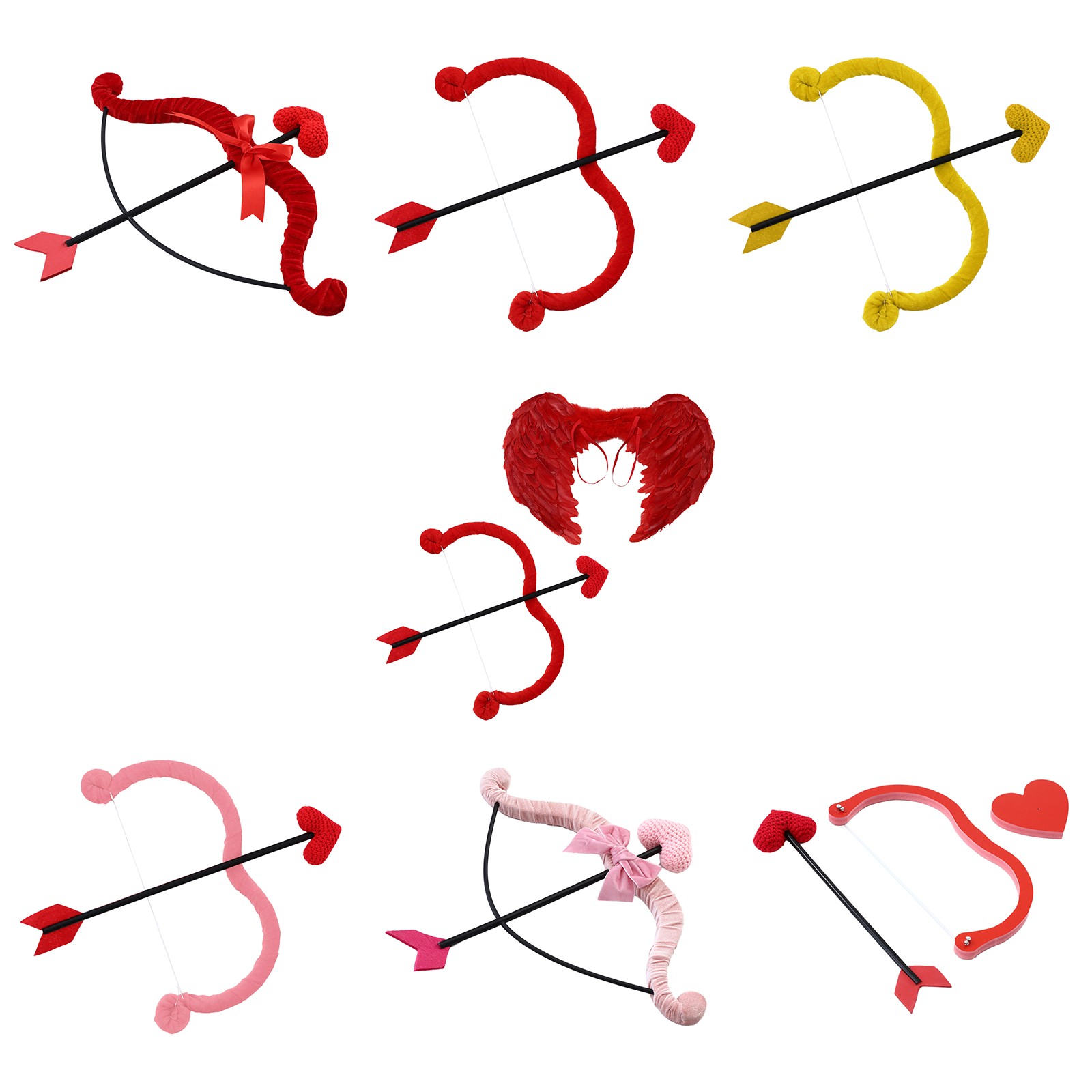 US Valentine Cupid Heart Bow Arrow Cosplay Costume Dress Up Halloween Party Prop