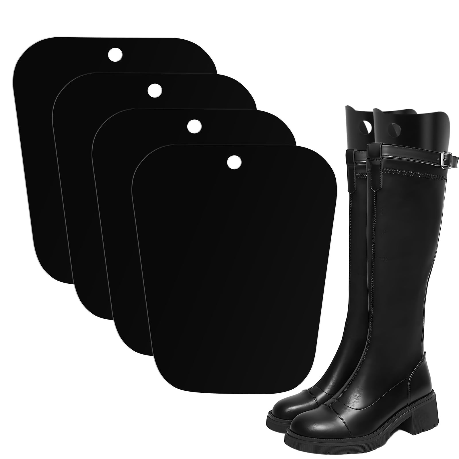4 Packs Boot Shapers, 2 Pairs 12 inches Boot Shaper Stand up Inserts for Ankl...