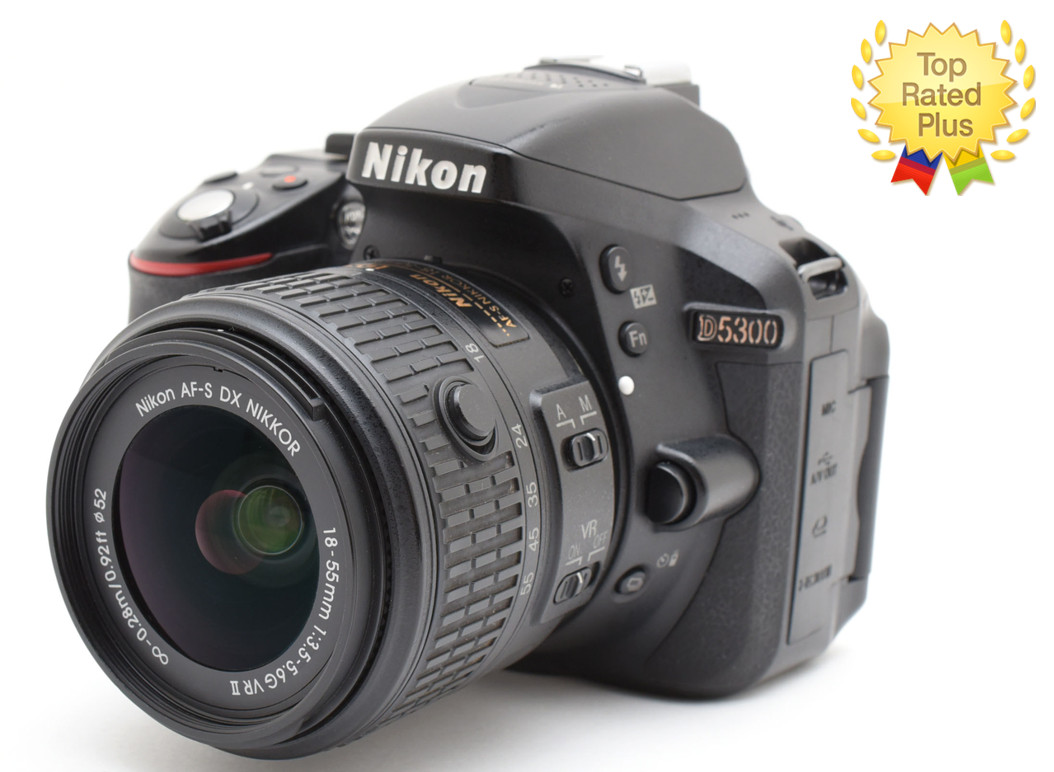 🎦 [Near MINT w/Strap] Nikon D5300 DSLR 24.2MP Camera AF-S 18-55mm Lens JAPAN