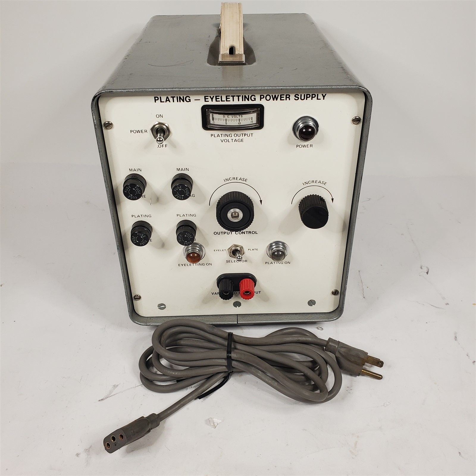Eyeletter Eyeletting Electroplating Plating Power Supply Naval Air Systems