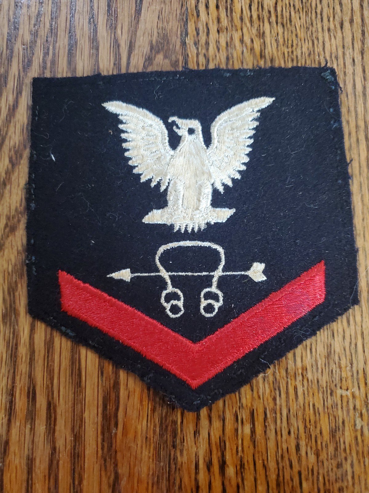 WWll U.S. Navy Sonarman Petty Officer 3rd Class rate patch