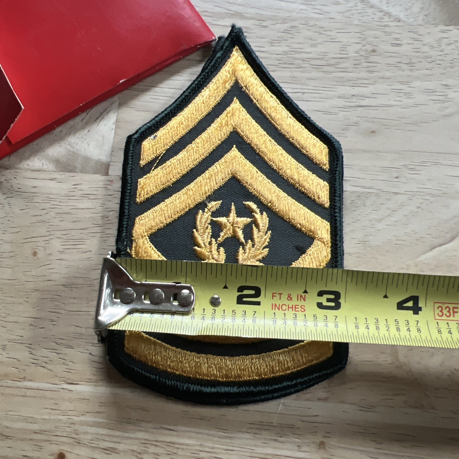 ORIGINAL U.S. ARMY FULL SIZE COMMAND SERGEANT MAJOR CHEVRONS, STRIPES