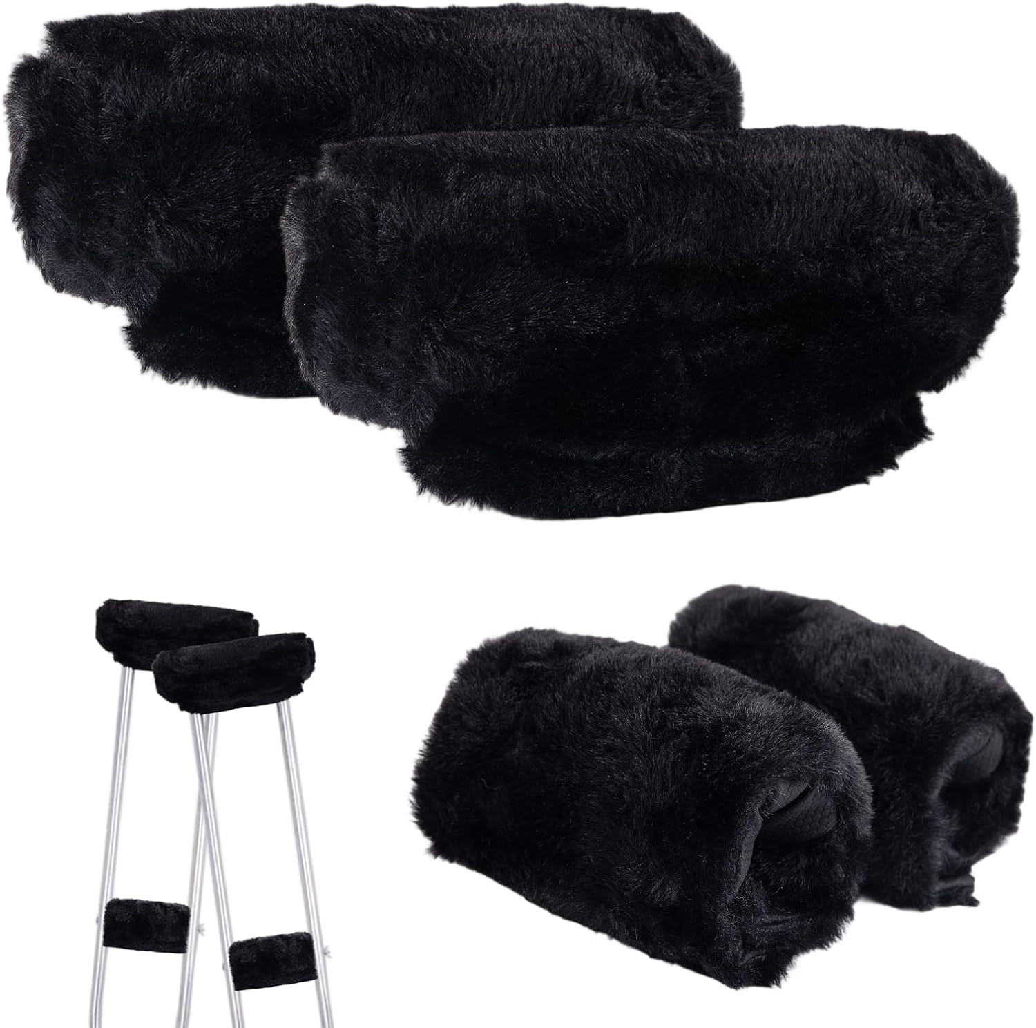 Crutches Padding Universal Crutch Pads for Armpits and Hand Grips, Fluffy Crutch