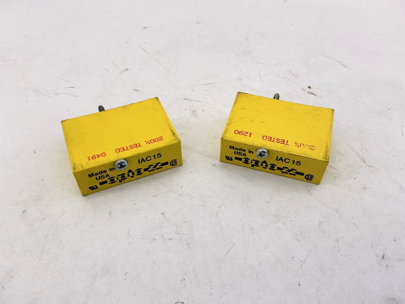 Lot of 2 New OPTO 22 IAC15 I/O Module Current Rating 15MA 5-Pin