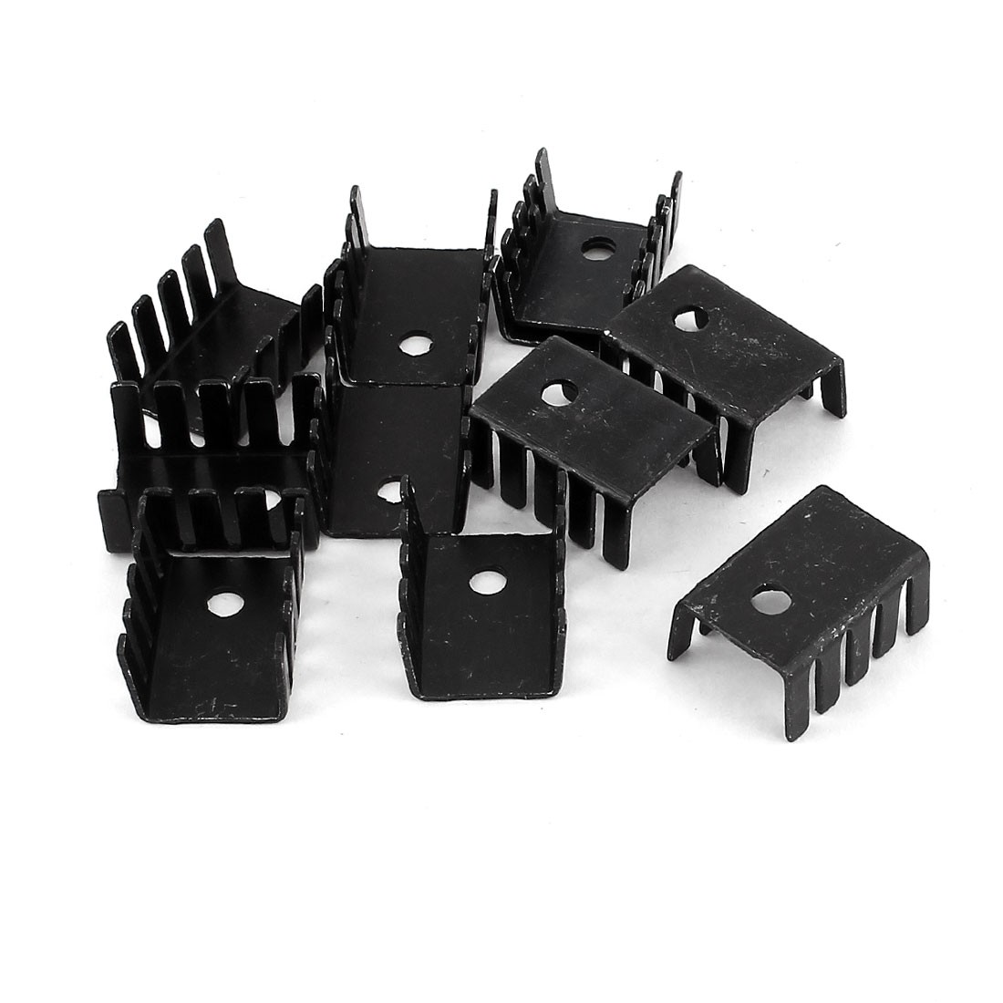 10 Pieces Black Aluminum Heat Sink 19x15x10mm for TO-220 Transistors
