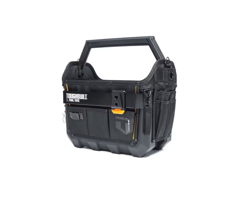 TOUGHBUILT Large Black Polyester 16-in W x 11.02-in D x 13.78-in L Tool tote