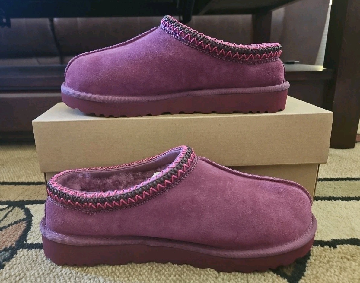 UGG Tasman II Women’s Slippers Size 8 Burgundy New in Box Authentic