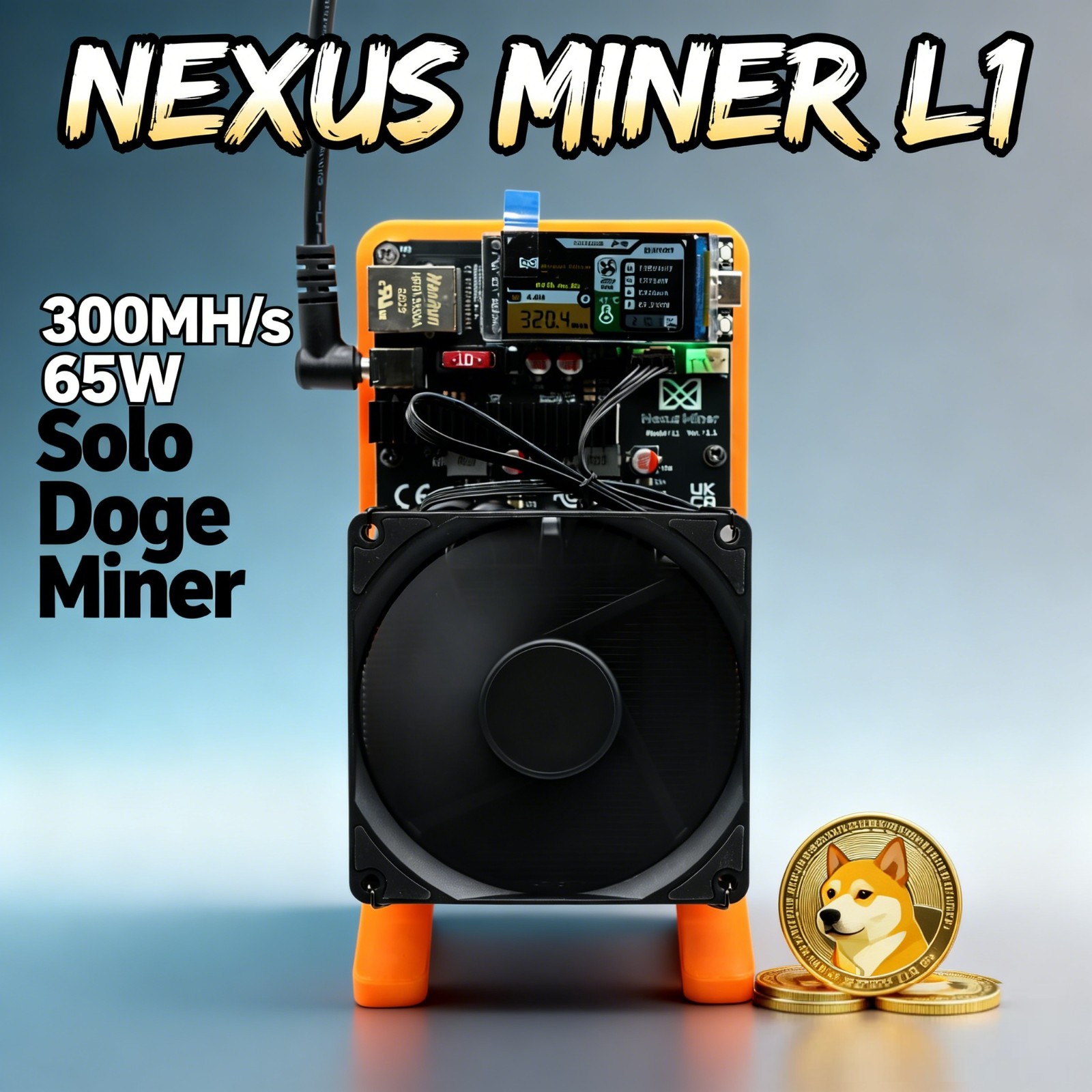 2026 New NEXUS MINER L1 300MH/s Dogecoin Miner ASIC LTC DOGE 65W WiFi Miner