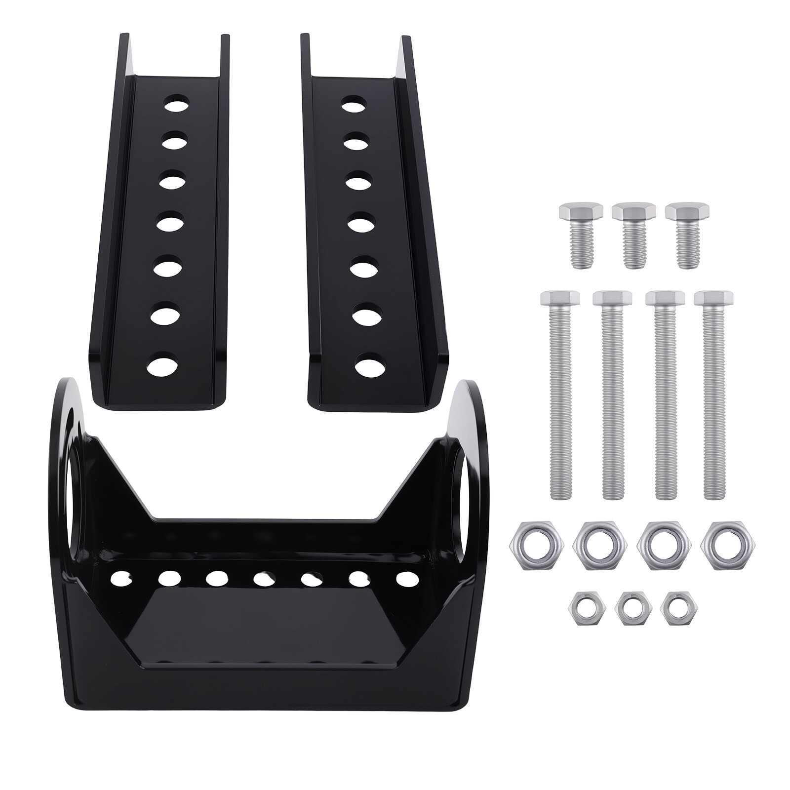 Side Mount Trailer Jack Bracket Kit Steel 3-Bolt Pattern A-Frame Design