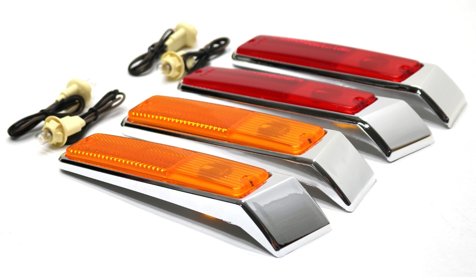 New 12-PC Front & Rear Side Marker Lamp & Bezel Set 84-91 Grand Wagoneer SJ FSJ